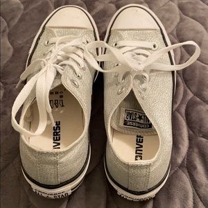 Great condition silver sparkle converse
